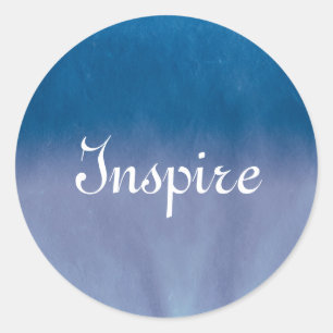 Pegatina Redonda Papel 3 de la acuarela de la textura del fondo