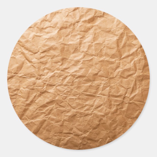 Pegatina Redonda Papel crudo beige (Anverso)