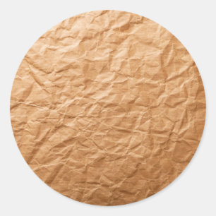 Pegatina Redonda Papel crudo beige