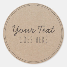 Pegatina Redonda Papel de Kraft simple y a la moda para productos a
