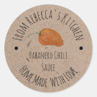 Papel Kraft casero | Salsa de chile de Habanero