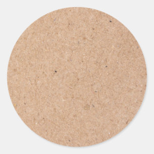 Pegatina Redonda Papel Kraft Cree Su Propia Dirección de Devolución