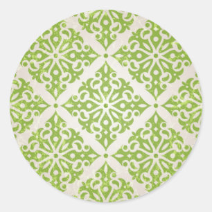 Pegatina Redonda Papel pintado