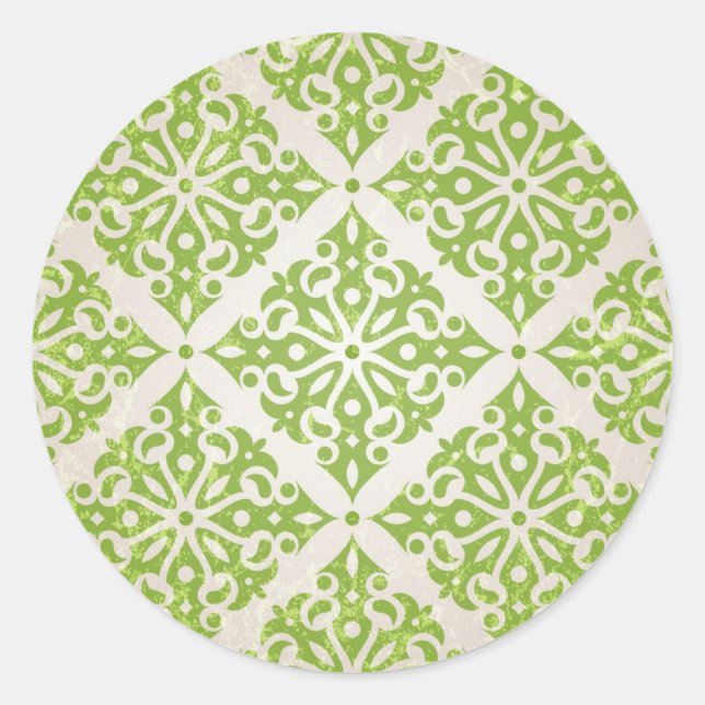 Pegatina Redonda Papel pintado (Anverso)