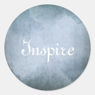 Pegatina Redonda papel viejo con la acuarela