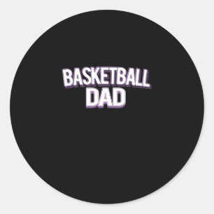 Pegatina Redonda Papi de baloncesto - Papi divertido