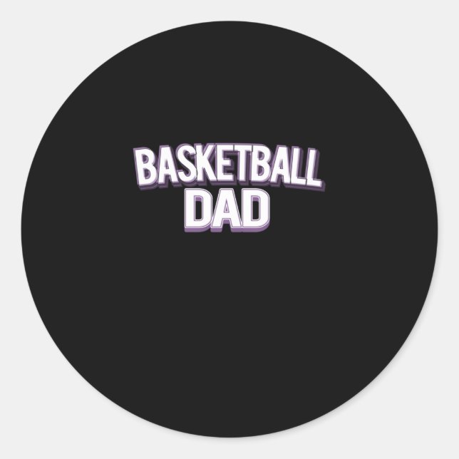 Pegatina Redonda Papi de baloncesto - Papi divertido (Anverso)