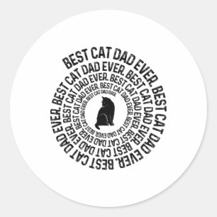 Pegatina Redonda Papi de gato espiral - mejor papa de gato en espir
