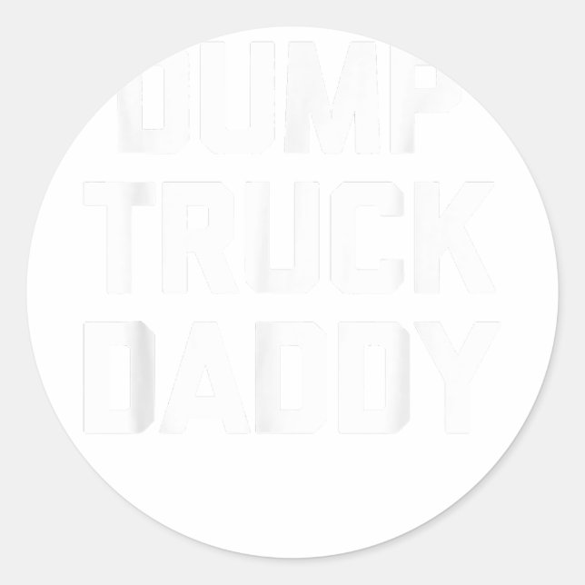 Pegatina Redonda Papi del camión volcado - Divertido orgullo gay po (Anverso)