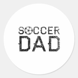 Pegatina Redonda Papi del jugador de fútbol papá padre