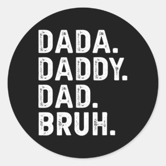 Pegatina Redonda Papi Papá Bruh Regalos Hombres Día de los Padres F