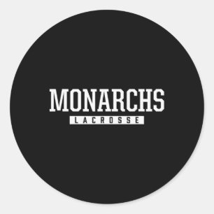 Pegatina Redonda Papillion-la Vista Monarchs Lacrosse Hs