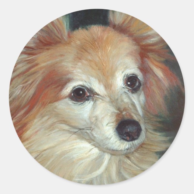 Pegatina Redonda Papillon (Anverso)