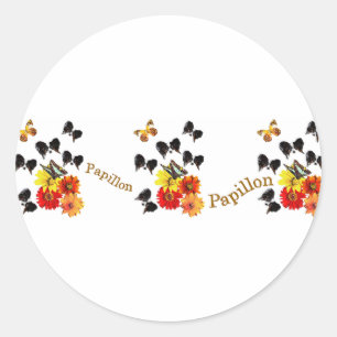 Pegatina Redonda Papillon Lovers Gifts