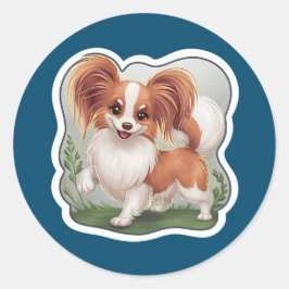 Pegatina Redonda Papillon Sticker