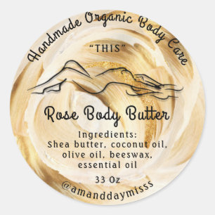 Pegatina Redonda Paquete Cuidados de Balcon para Mantequilla Corpor