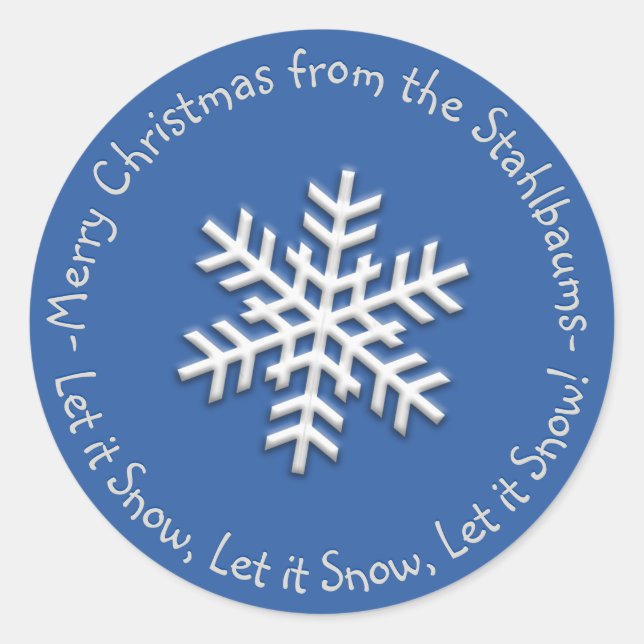 Pegatina Redonda Paquete de dirección de devolución personalizado o (Anverso)