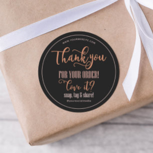 Pegatina Redonda Paquetes y paquetes para compartir pequeñas empres