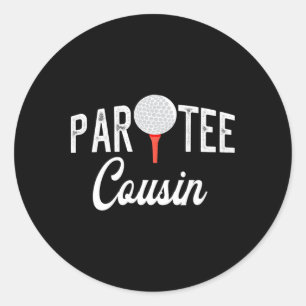Pegatina Redonda Par Tee Primo Chistoso Partee Golpe de Golf para P