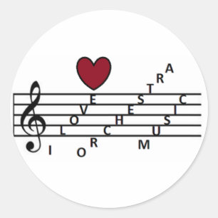 Pegatina Redonda Para el amante de la música orquistra