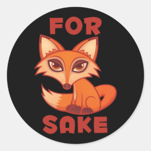 Pegatina Redonda Para Fox Sake