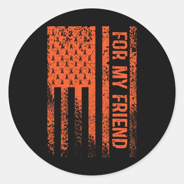 Pegatina Redonda Para mi amigo RSD CRPS Conciencia (Anverso)