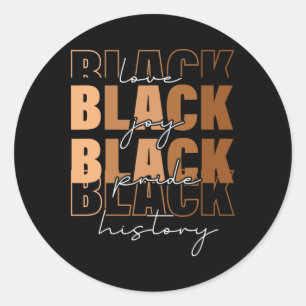 Pegatina Redonda Para mujeres negras Mes de historia negra Retro