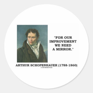 Pegatina Redonda Para nuestra mejora necesitamos una cita del