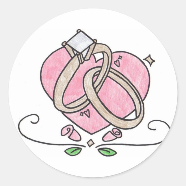 Pegatina Redonda Para siempre la tuya. (Anverso)