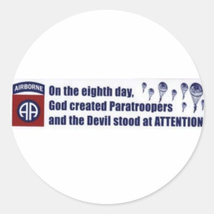 Pegatina Redonda paracaidista DIVERTIDO