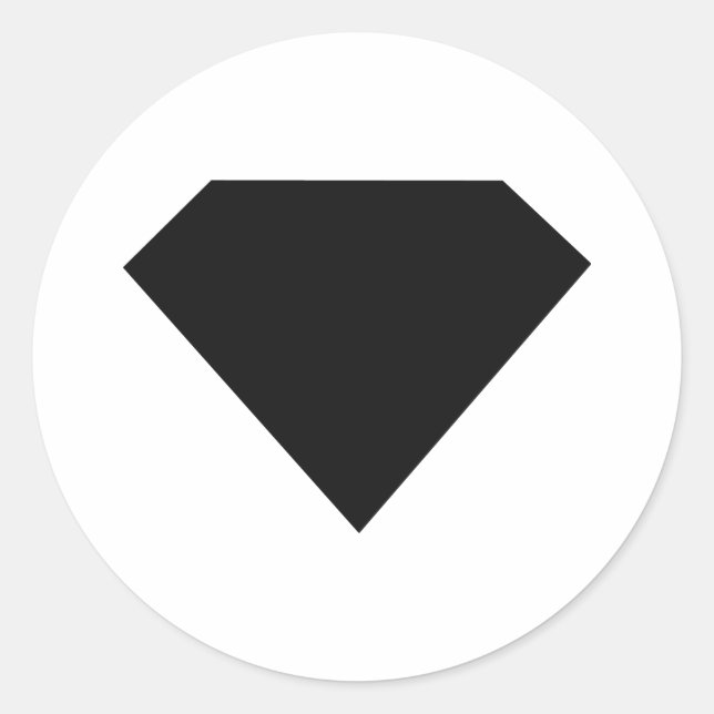 Pegatina Redonda parachoques de diamante negro (Anverso)