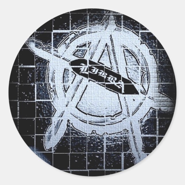 Pegatina Redonda Parachoques redondos Libra/Pegatina de la ventana (Anverso)