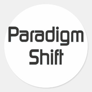 Pegatina Redonda Paradigma Shift bf