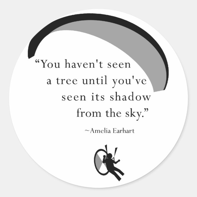 Pegatina Redonda paraEarhart (Anverso)