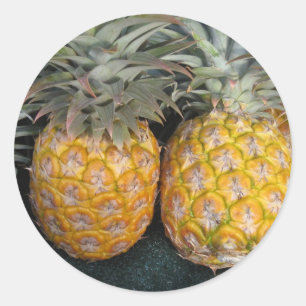 Pegatina Redonda Paraíso de piña