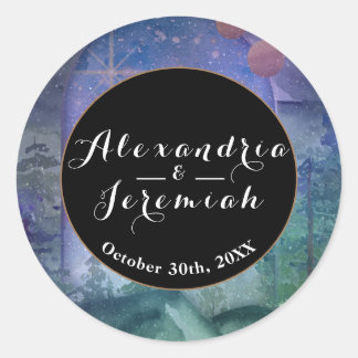 Pegatina Redonda Paraíso Forestal de Montaña