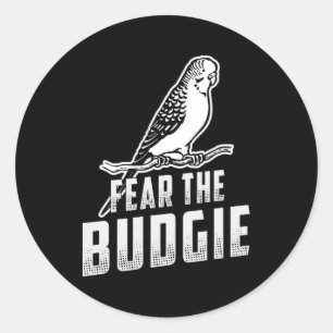 Pegatina Redonda Parakeet Lover Teme Al Budgie Budgerigar Budgie