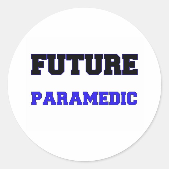 Pegatina Redonda Paramédico futuro (Anverso)
