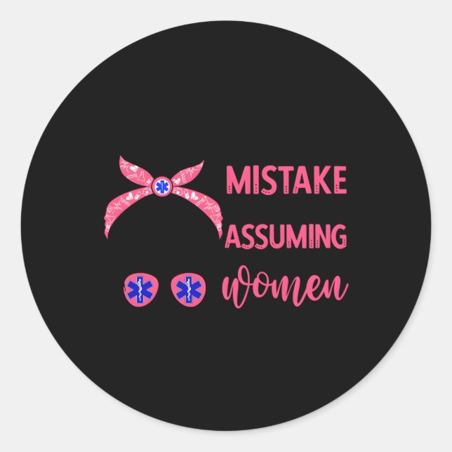 Pegatina Redonda Paramédico paramédico (Anverso)