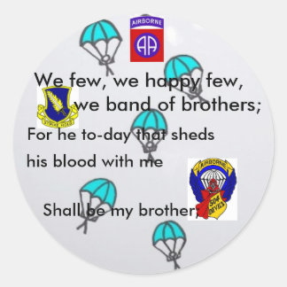 Pegatina Redonda Paratrooper FUNNY