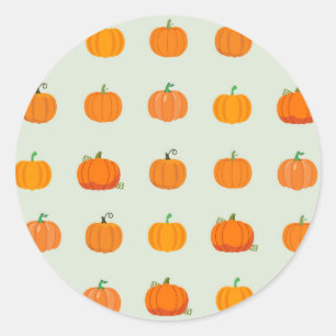 Pegatina Redonda Parche de Calabazas