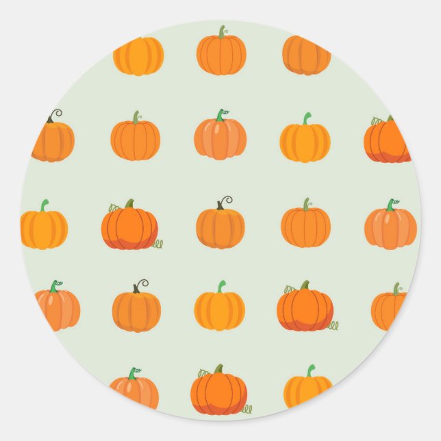 Pegatina Redonda Parche de Calabazas (Anverso)
