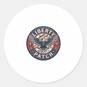 Pegatina Redonda Parche de la Libertad Parche Patriótico Bordado Pa