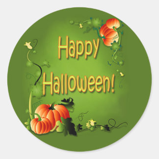 PEGATINA REDONDA PARCHE DE PUMPKIN POR SHARON SHARPE
