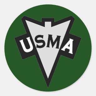 Pegatina Redonda Parche de reconocimiento de la Academia Militar pa