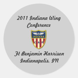 Pegatina Redonda Parche INWG — Transparente, Indiana Wing Co...