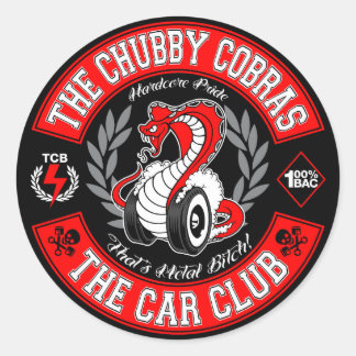 Pegatina Redonda Parche rojo 3"