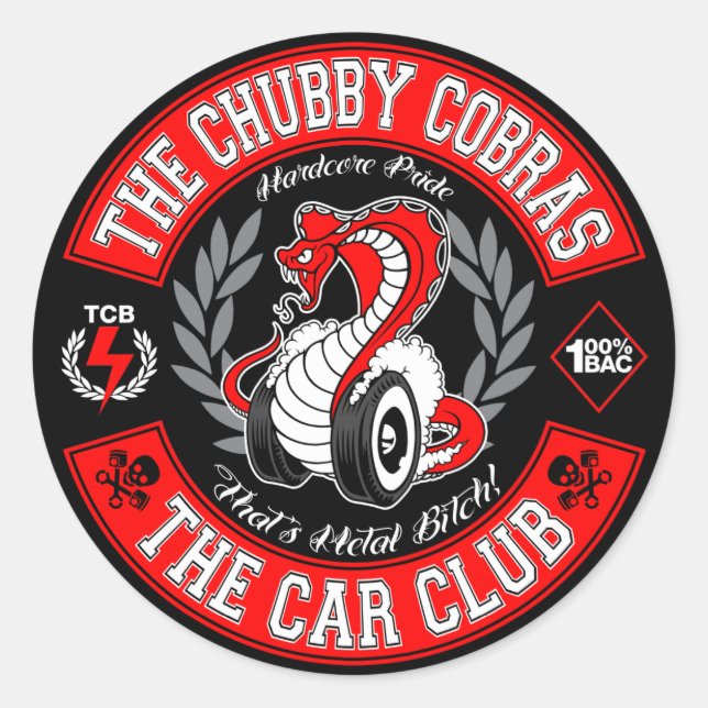 Pegatina Redonda Parche rojo de 1,5" (Anverso)