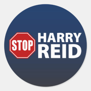 Pegatina Redonda Pare a Harry Reid