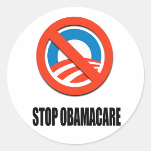 Pegatina Redonda Pare Obamacare